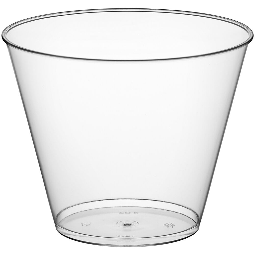 Visions 9 oz. Clear Disposable Plastic Tumbler - 500/Case