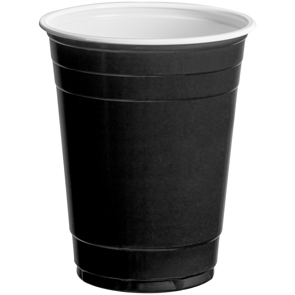 Choice 16 oz. Black Plastic Cup - 1,000/Case
