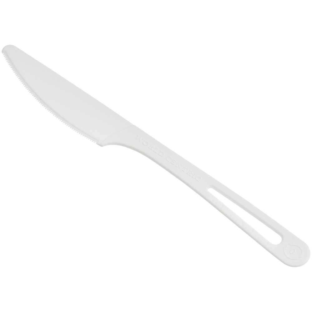 World Centric 6 11/16" Compostable TPLA Knife - 1,000/Case