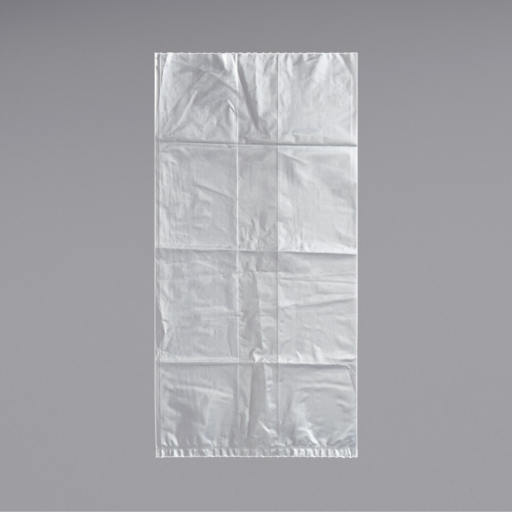 Choice 10" x 4" x 20" 1.5 Mil Clear Gusseted Polyethylene Bag - 1,000/Case