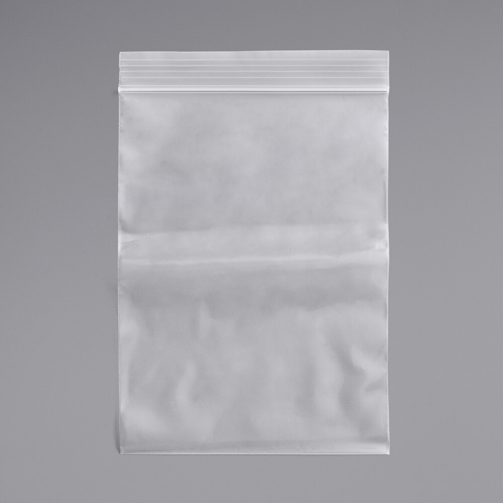 Choice 8" x 10" 3 Mil Clear LDPE Zip Top Bag - 1,000/Case