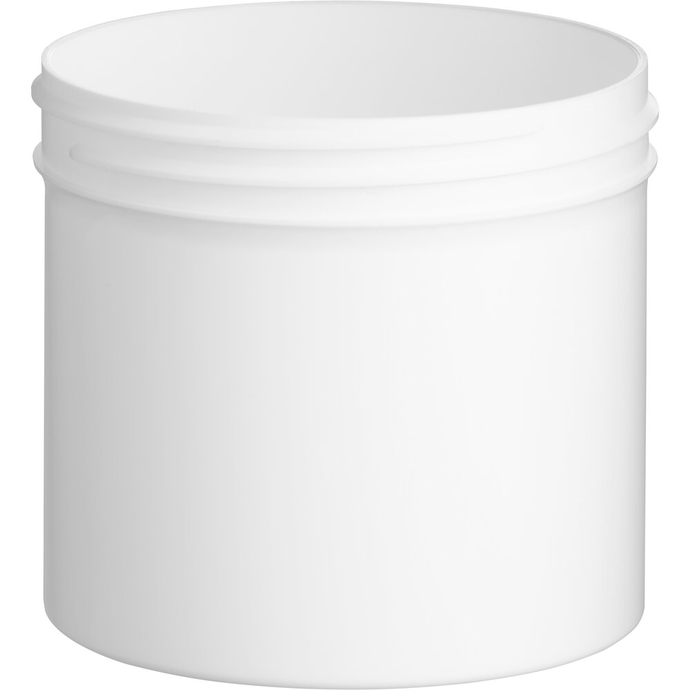 12 oz. White Regular Wall Polypropylene Jar - 112/Case