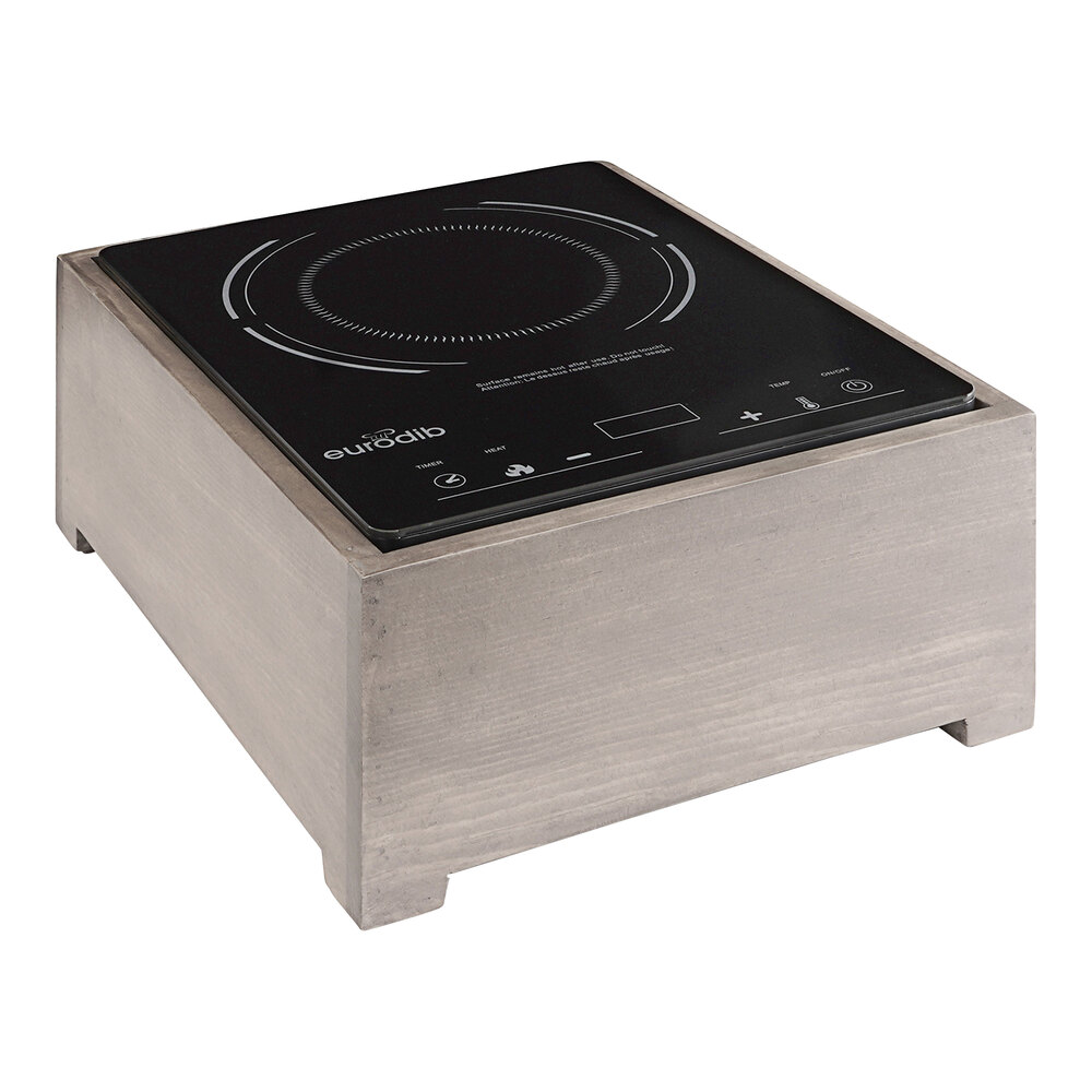 Cal-Mil Aspen 3633-110 Gray-Washed Pine Wood Countertop Induction Cooker - 120V, 1,800W