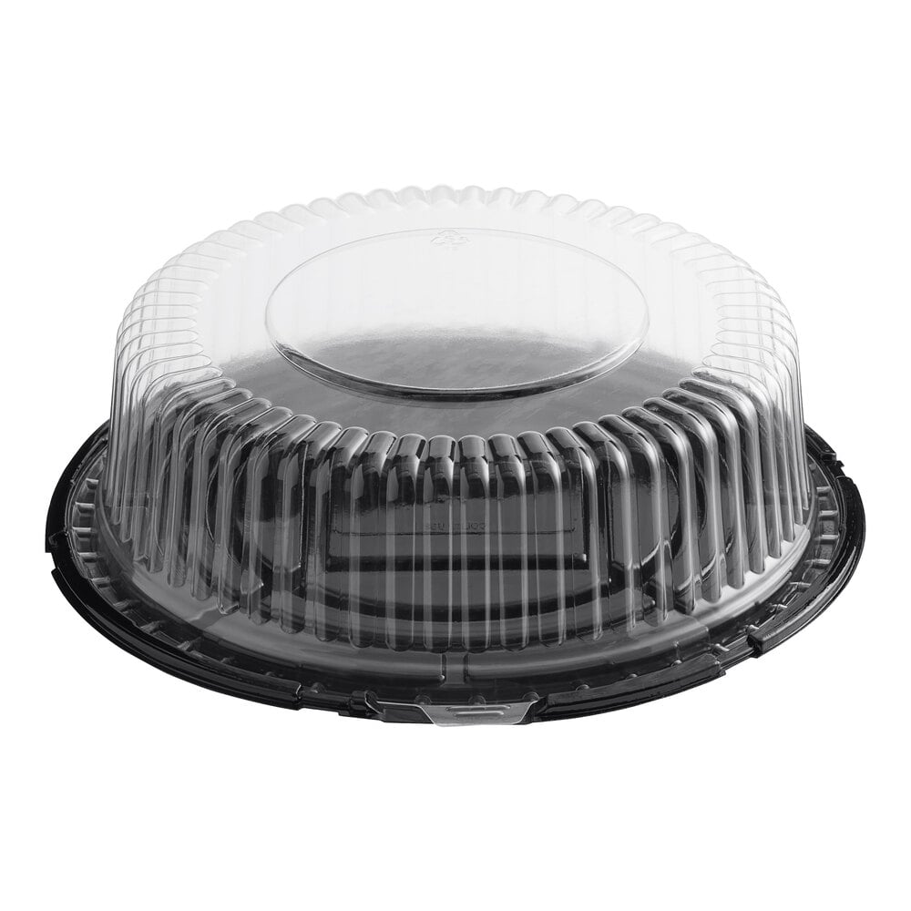 Choice 10" Low Dome Cake Display Container with Clear Dome Lid - 80/Case