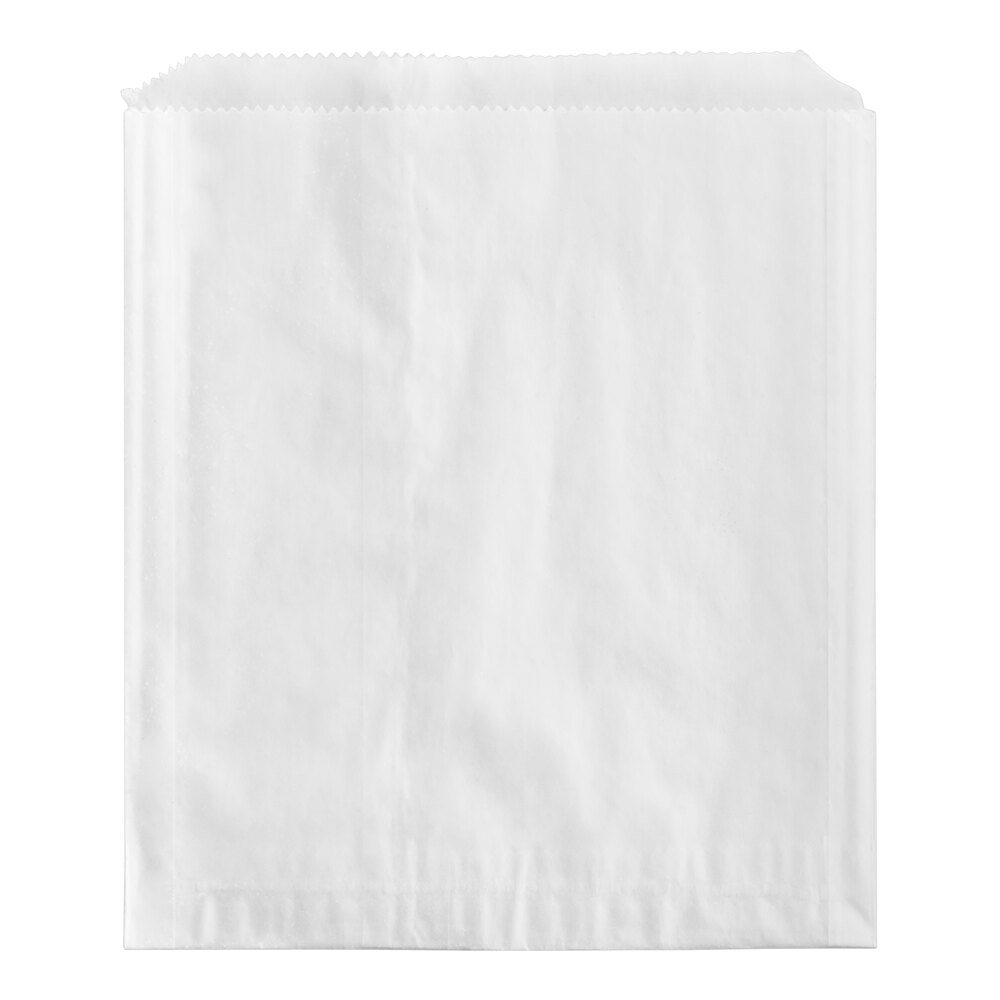 Choice White Wet Waxed Sandwich Bag 6" x 3/4" x 6 7/8" - 6,000/Box