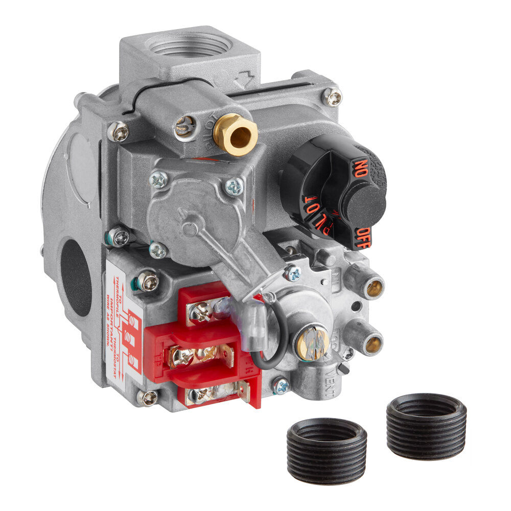 Millivolt Liquid Propane Pilot Combination Valve for Fryers; 3/4" Gas In / Out