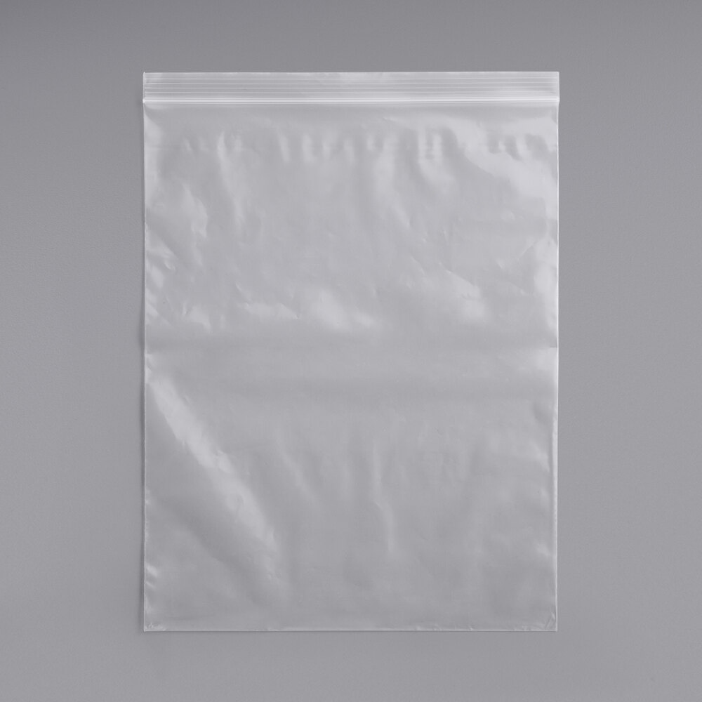 Choice 12" x 15" 3 Mil Clear LDPE Zip Top Bag - 1,000/Case
