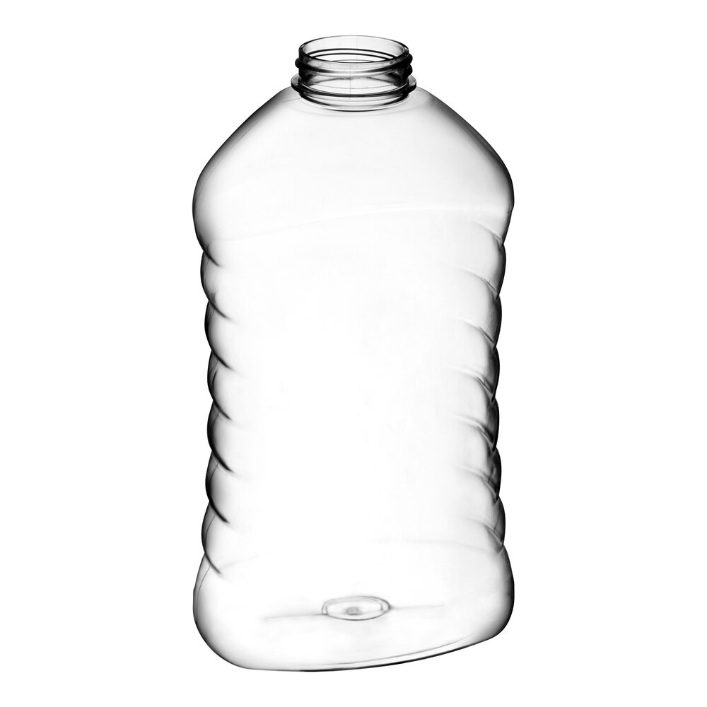 27 oz. (40 oz. Honey Weight) Ribbed Hourglass PET Honey Bottle - 135/Case