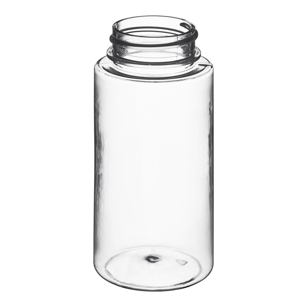 5.5 oz. (8 oz. Honey Weight) Cylinder PET Clear Sauce Bottle - 575/Case