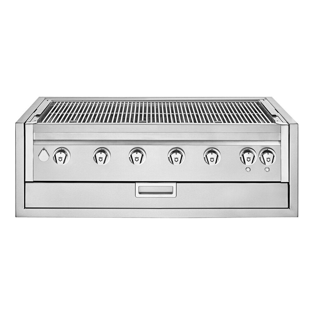 Crown Verity IBI42NG-GO-FLT Infinite Series 42" Natural Gas Built-In Grill with Light Package - 94,500 BTU