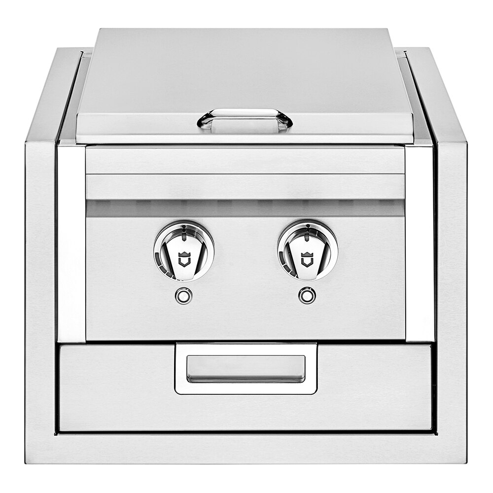 Crown Verity IBISBNG-LT Infinite Series Natural Gas Built-In Dual Side Burners with Light Package - 30,000 BTU