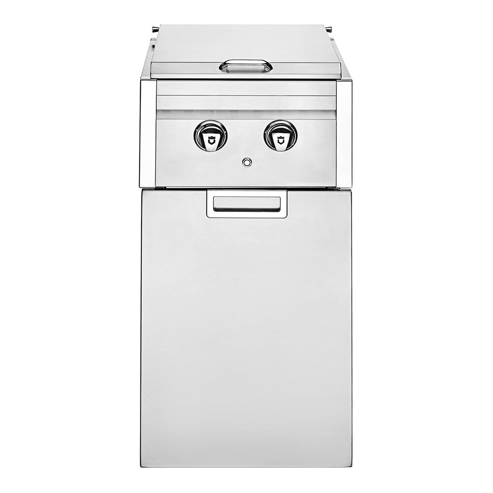 Crown Verity ICM-SB-SIBULK Infinite Series Liquid Propane Modular Cabinet with Dual Side Burners and Bulk Tank Connection - 30,000 BTU