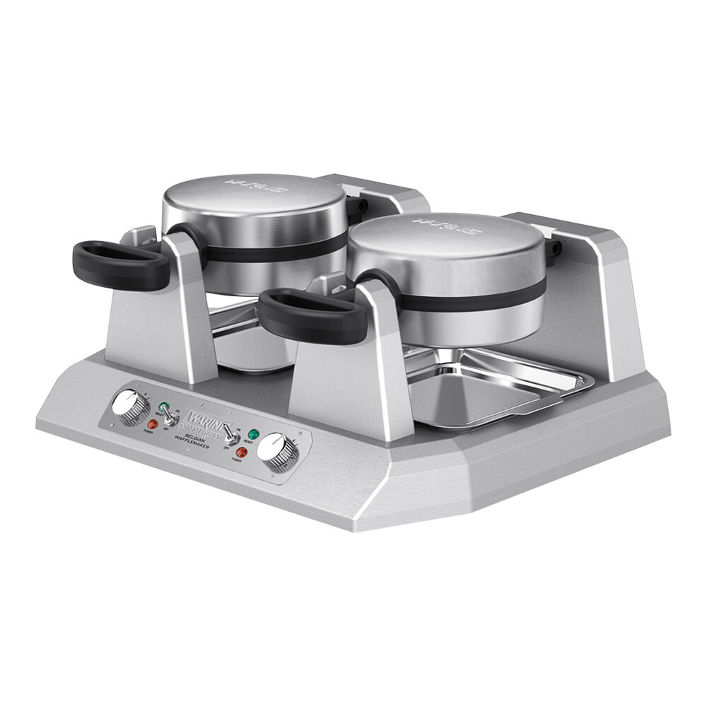 Waring WW250X2 Non-Stick Double Belgian Waffle Maker - 120V, 2400W