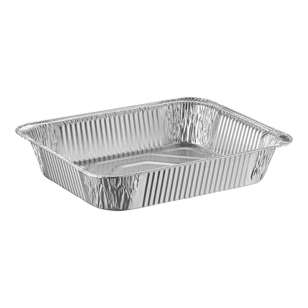 Western Plastics Half Size Foil Steam Table Pan - 2 9/16" Deep - 100/Case