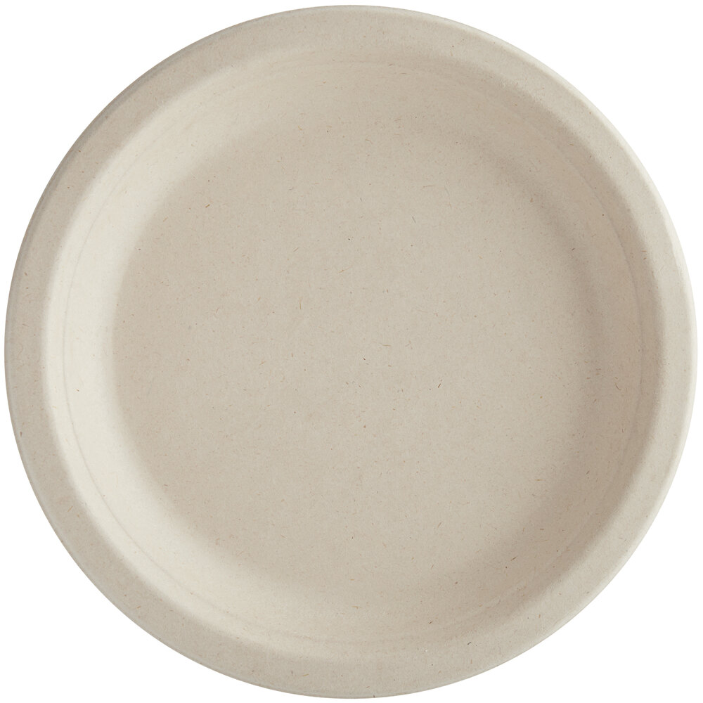 World Centric 7" Round Compostable Plant Fiber Plate - 1,000/Case