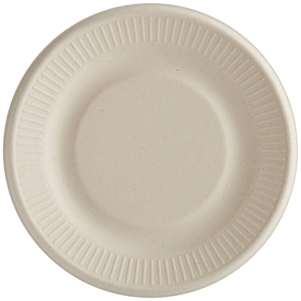 World Centric 6" Round Compostable Plant Fiber Plate - 1,000/Case