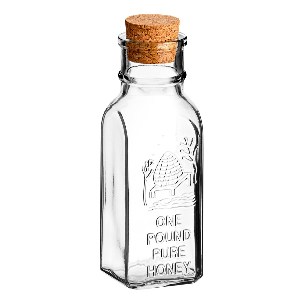 12 oz. (16 oz. Honey Weight) Glass Muth Honey Jar Kit with Cork - 12/Case