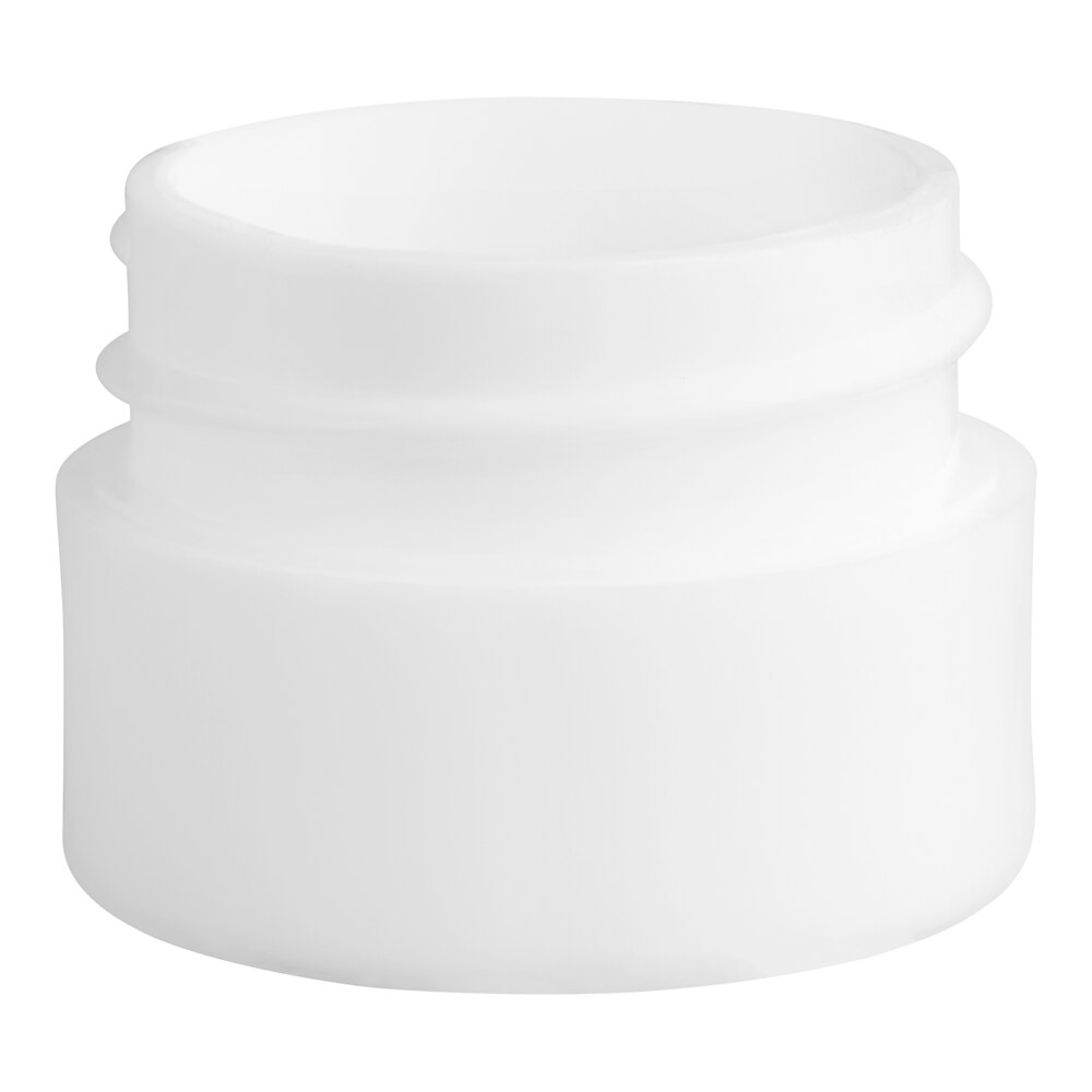 1/8 oz. White Thick Wall Polypropylene Jar - 1,900/Case