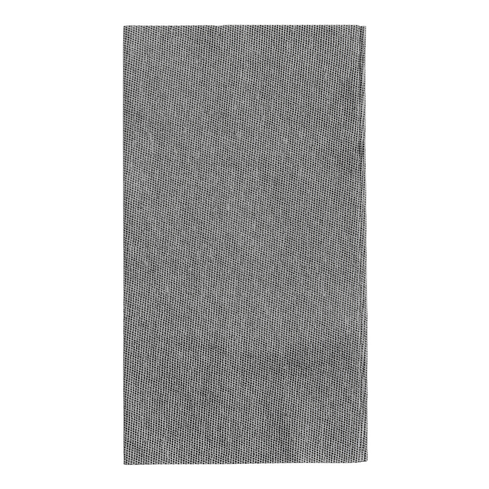 Choice Black Tweed Customizable Linen-Feel 1/6 Fold Guest Towel 12" x 17" - 500/Case