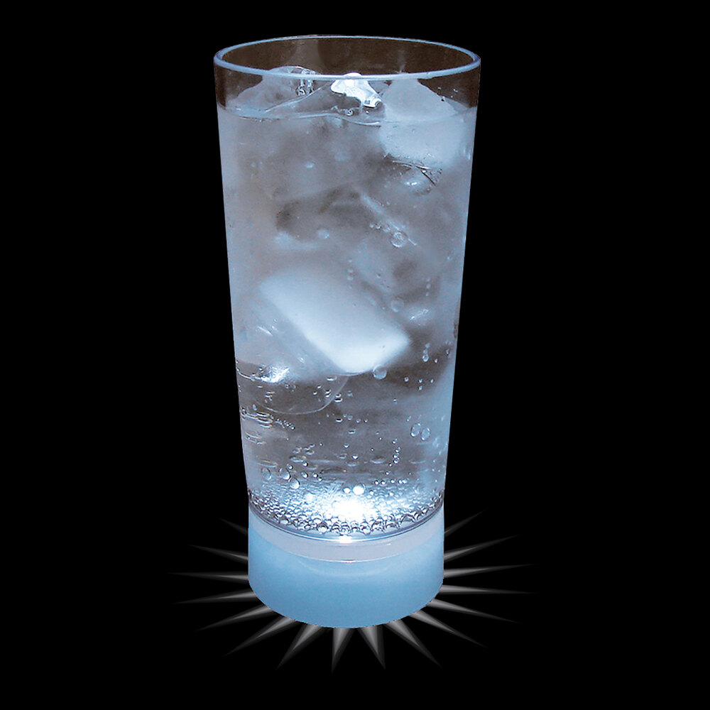 10 oz. Customizable Plastic Cup with White LED Light - 50/Case