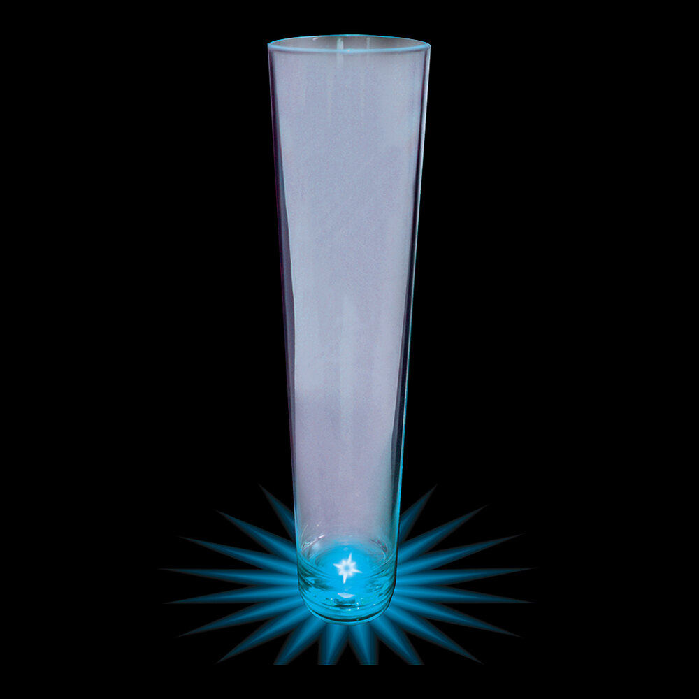 7 oz. Customizable Plastic Champagne Shooter with Blue LED Light - 48/Case