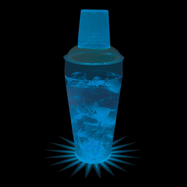 20 oz. Customizable Plastic Shaker with Blue LED Light - 50/Case
