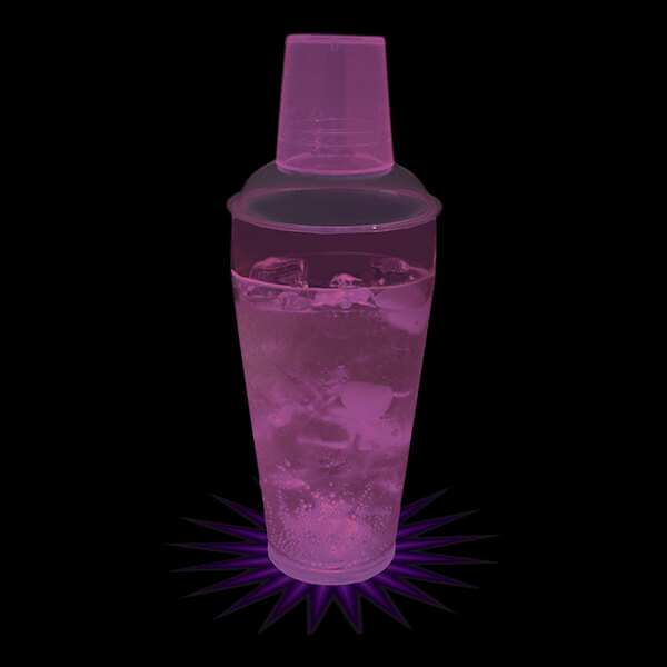 20 oz. Customizable Plastic Shaker with Purple LED Light - 50/Case