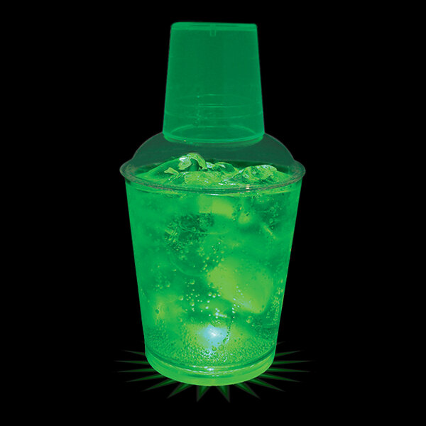 12 oz. Customizable Plastic Shaker with Green LED Light - 50/Case