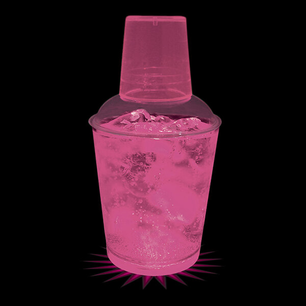 12 oz. Customizable Plastic Shaker with Pink LED Light - 50/Case