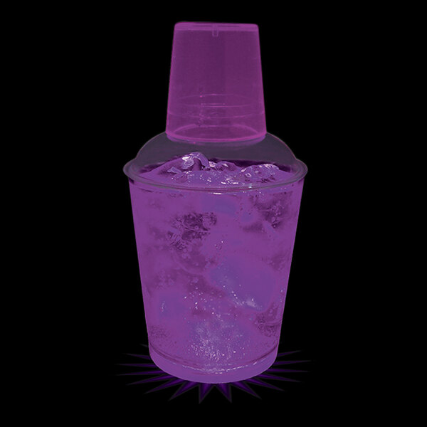 12 oz. Customizable Plastic Shaker with Purple LED Light - 50/Case