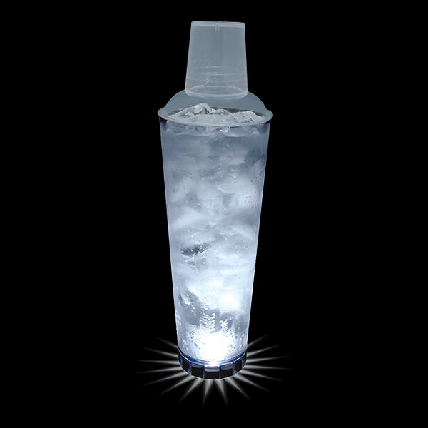 24 oz. Customizable Plastic Shaker with White LED Light - 25/Case