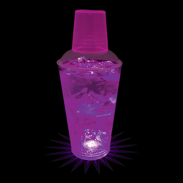 16 oz. Customizable Plastic Shaker with Purple LED Light - 50/Case