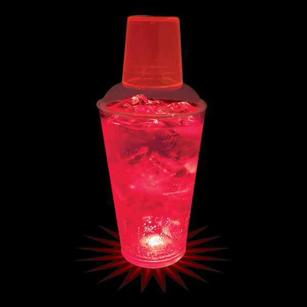 16 oz. Customizable Plastic Shaker with Red LED Light - 50/Case