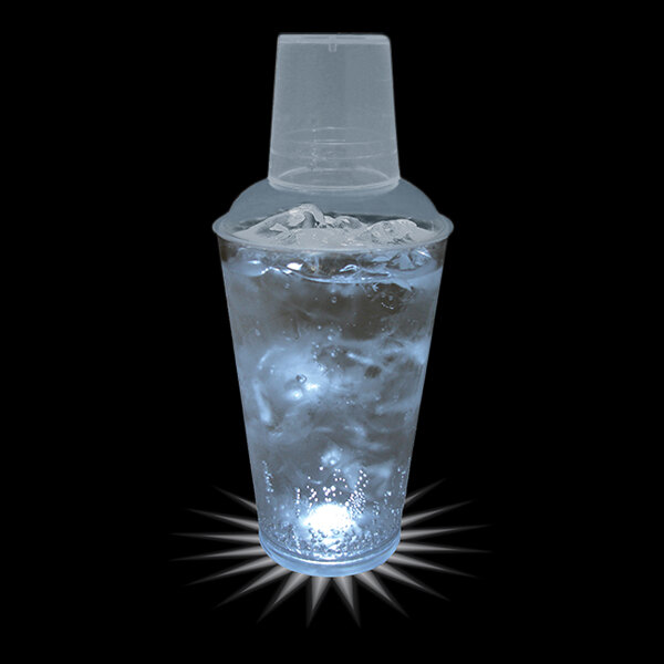 16 oz. Customizable Plastic Shaker with White LED Light - 50/Case