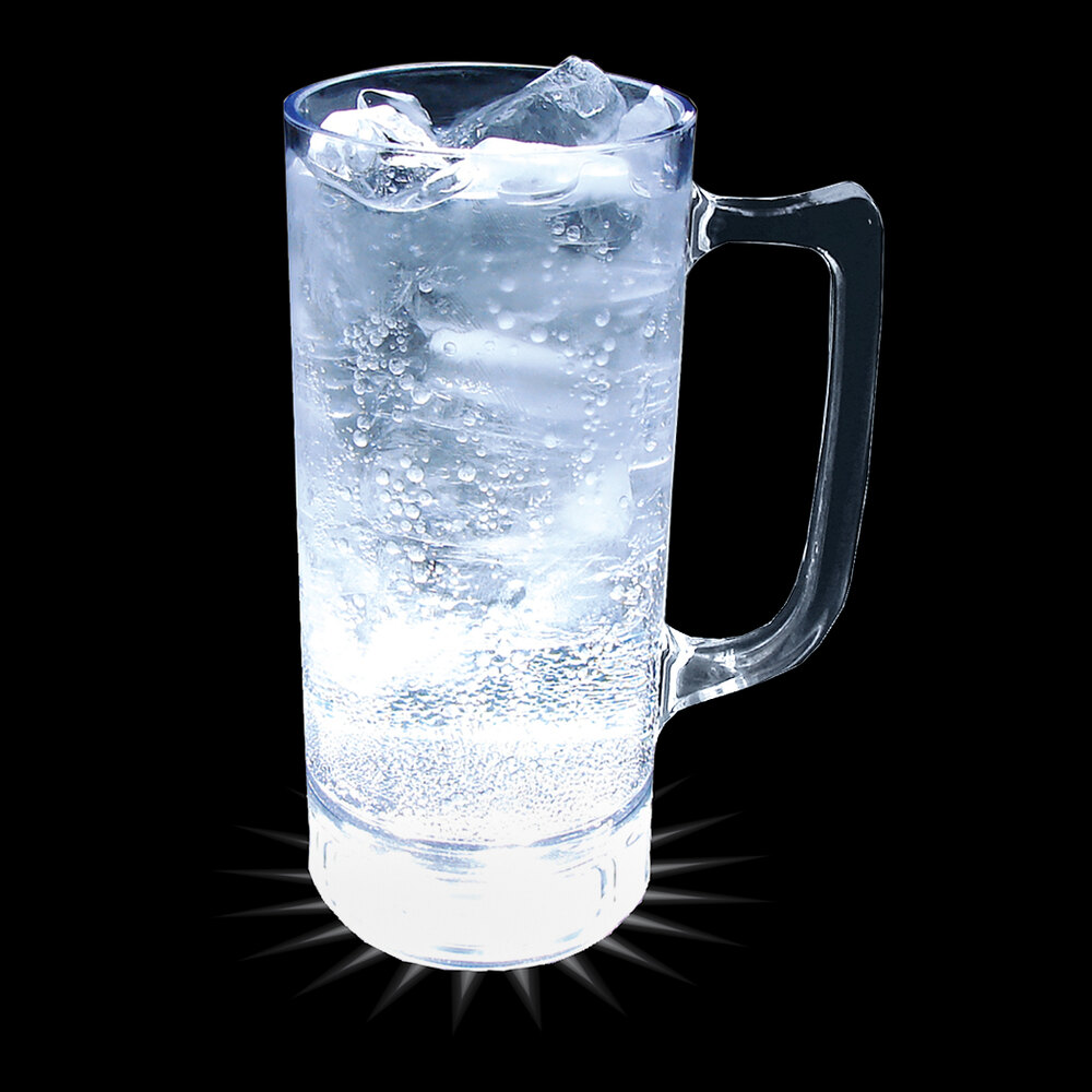 12 oz. Customizable Plastic Mug with 5 White LED Lights - 48/Case