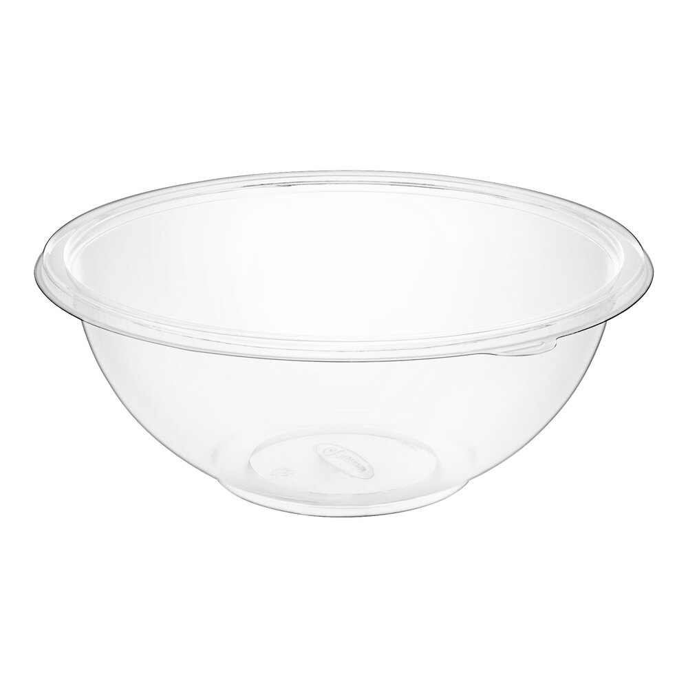 Visions 160 oz. Clear PET Plastic Round Catering / Serving Bowl - 25/Case