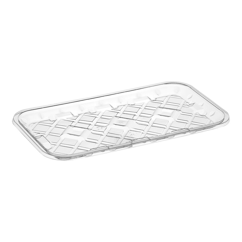CKF 86617 (#10S) 10 3/4" x 5 15/16" x 11/16" Clear PET Plastic Meat Tray - 300/Case