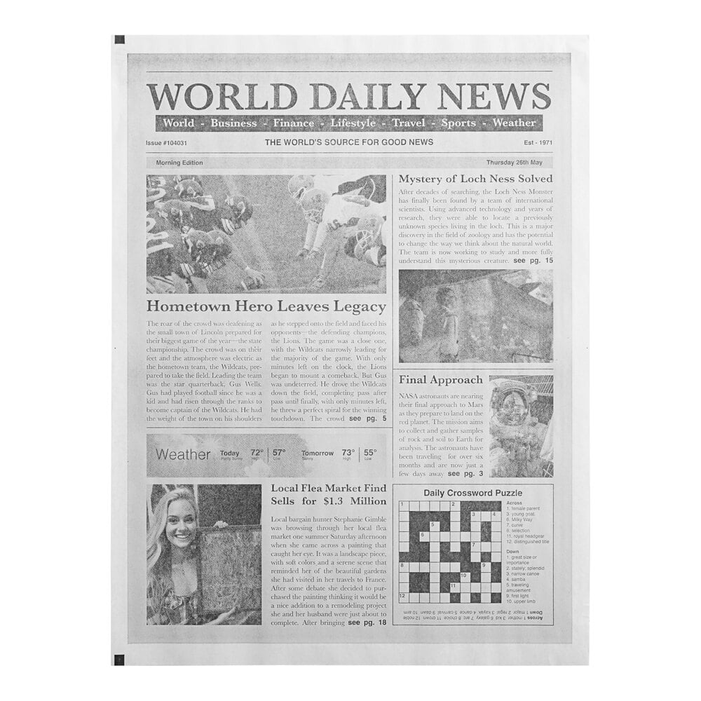 Choice 16" x 12" Newspaper Print Deli Sandwich Wrap Paper - 2,000/Case