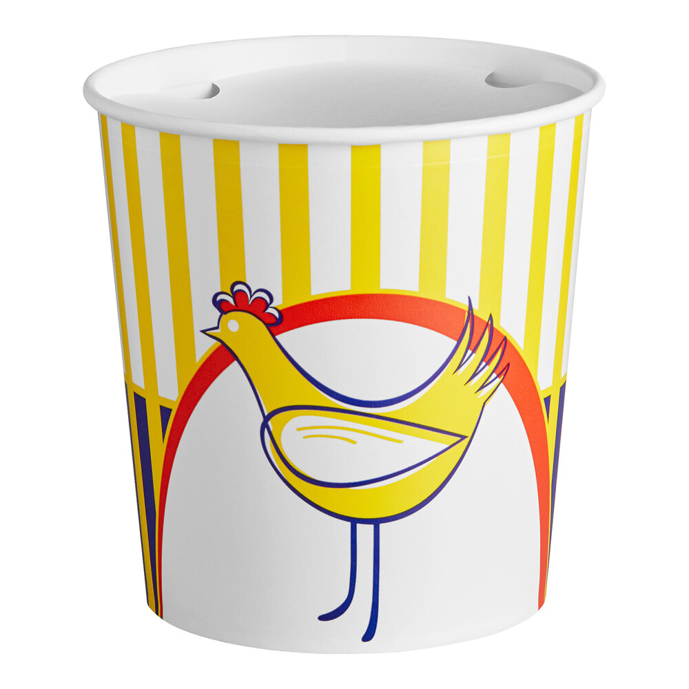 Choice 130 oz. Chicken Bucket with Lid - 20/Pack