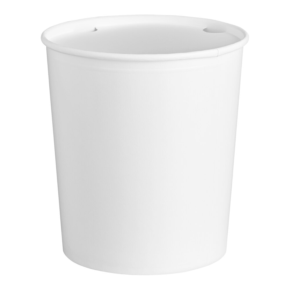 Choice 130 oz. White Food Bucket with Lid - 120/Case