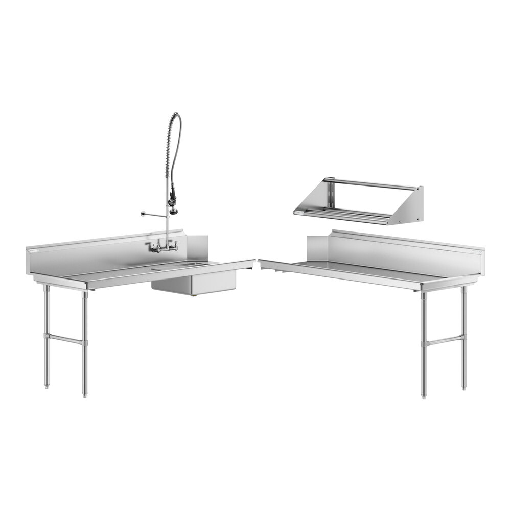 Regency 6' Dishtable Package - Left to Right