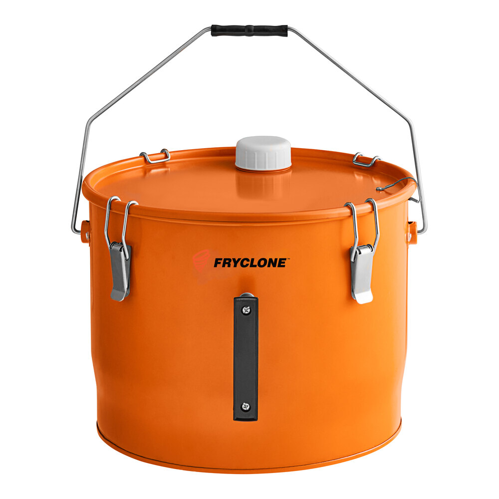 Fryclone Smart Pail 7 Gallon Orange Utility Oil Pail
