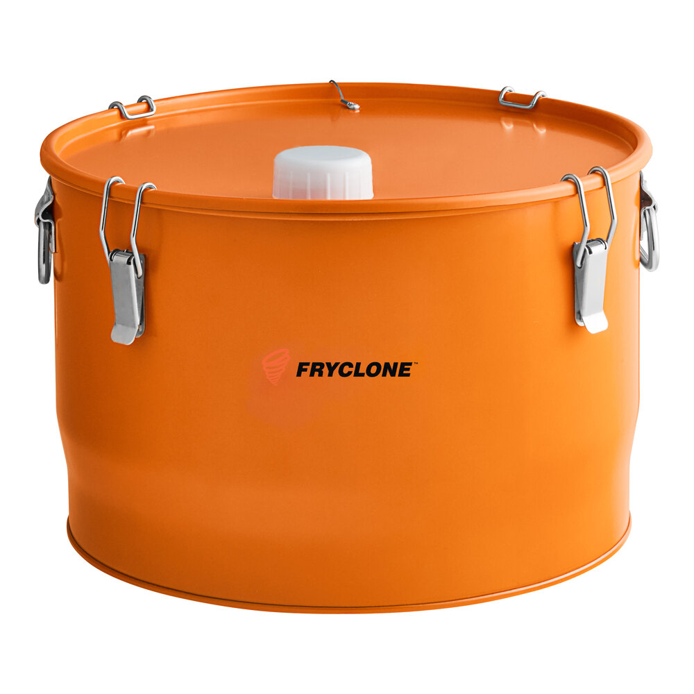 Fryclone Smart Pail 9.5 Gallon Orange Utility Oil Pail