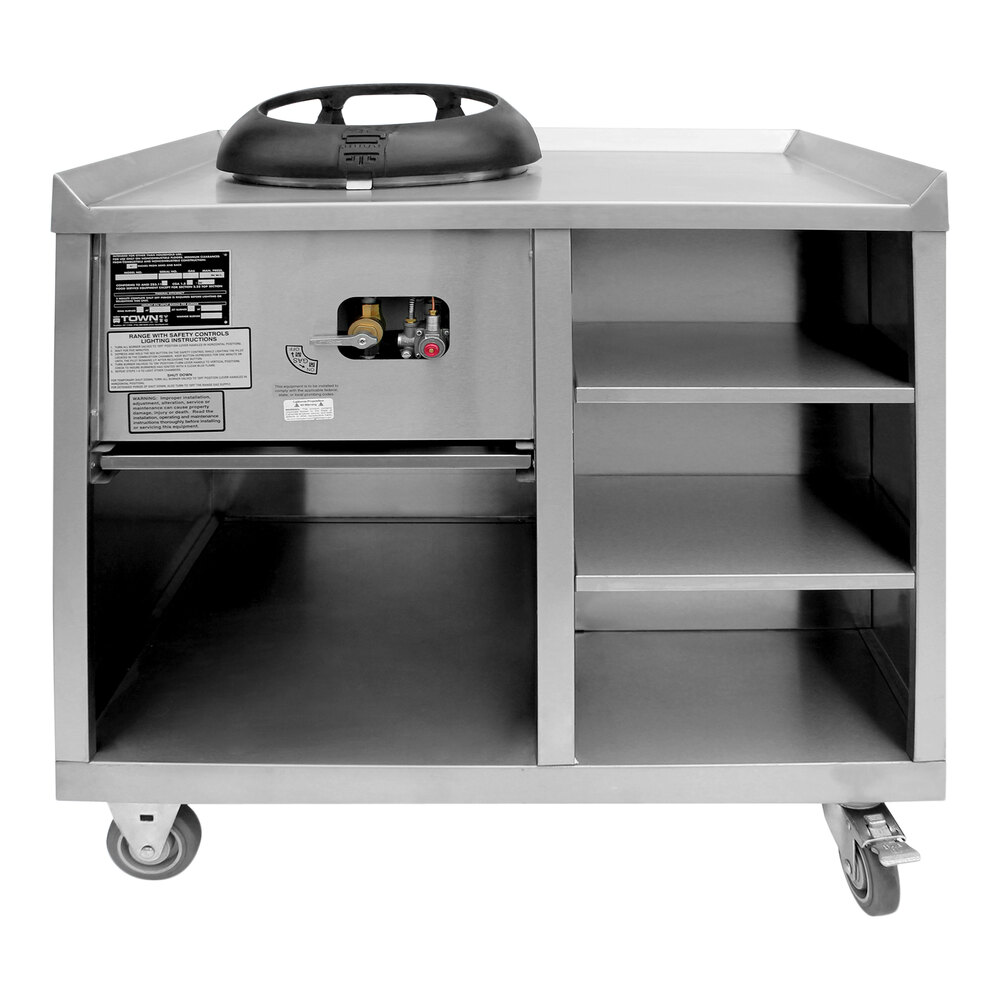 Town 224800 Mobile Wok Cart - 92,000 BTU