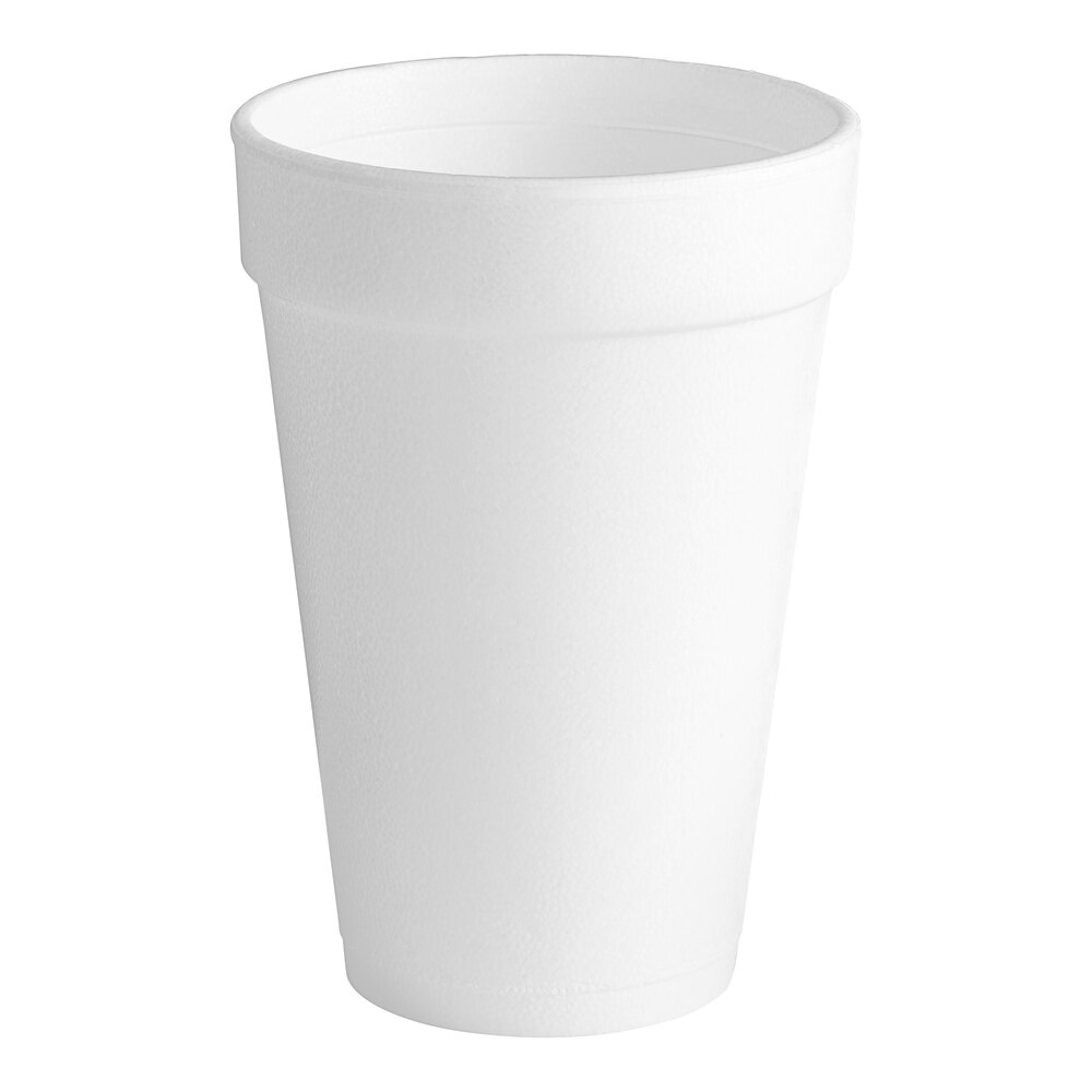 Dart 16J16 16 oz. White Customizable Foam Cup - 1,000/Case