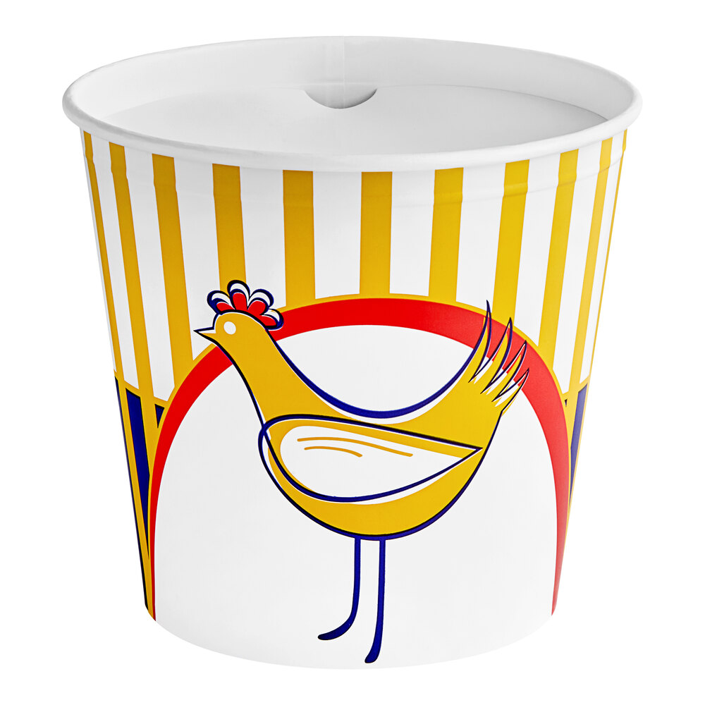 Choice 170 oz. Chicken Bucket with Lid - 120/Case