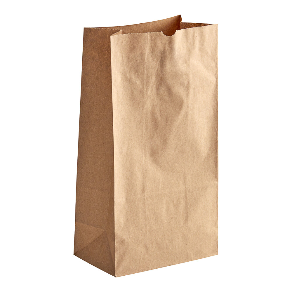 Choice Heavy Duty 20 lb. Heavy-Duty Natural Kraft Bag - 400/Case