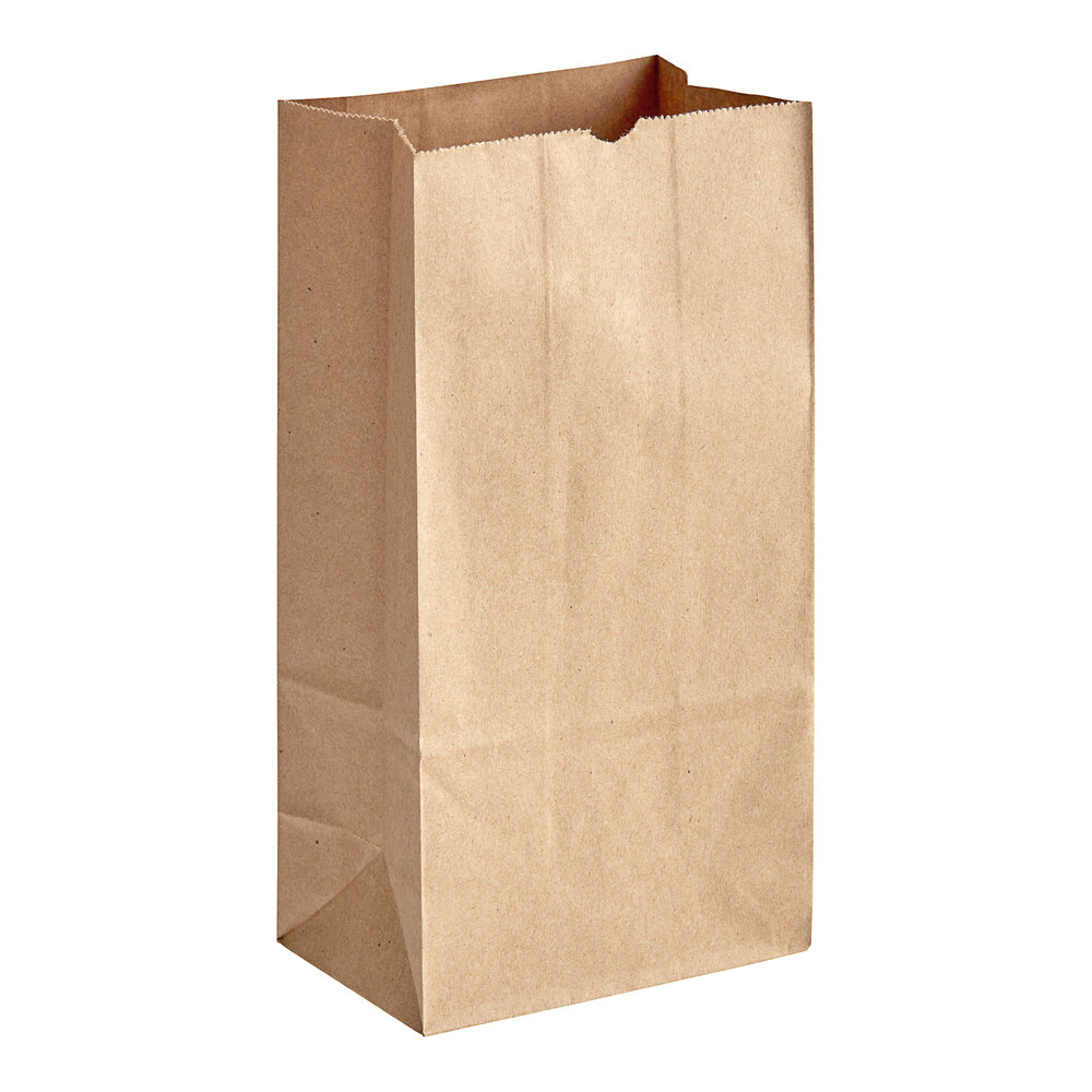 Choice Heavy Duty 4 lb. Heavy-Duty Natural Kraft Bag - 400/Case