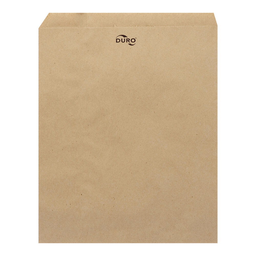 Duro 12" x 15" Brown Merchandise Bag - 1,000/Bundle