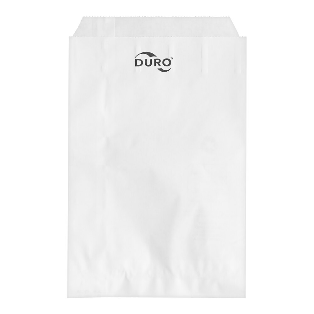 Duro 6" x 9" White Merchandise Bag - 1,000/Bundle